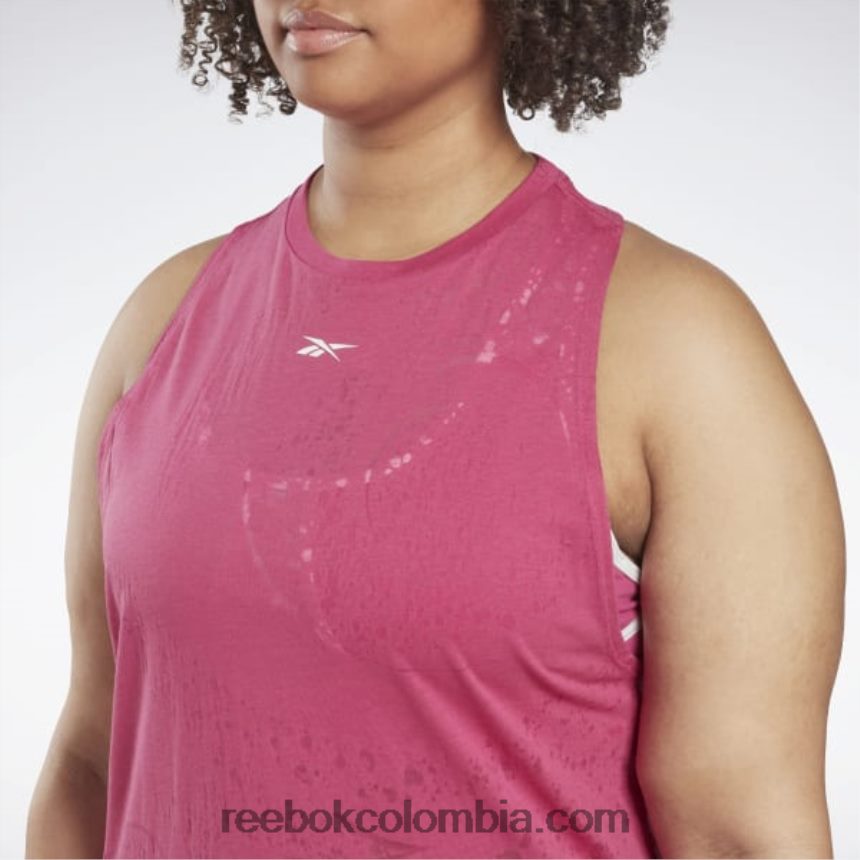 mujer rosa semi orgulloso camiseta sin mangas desgastada (talla grande) Reebok D260LP790