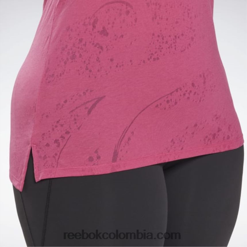 mujer rosa semi orgulloso camiseta sin mangas desgastada (talla grande) Reebok D260LP790