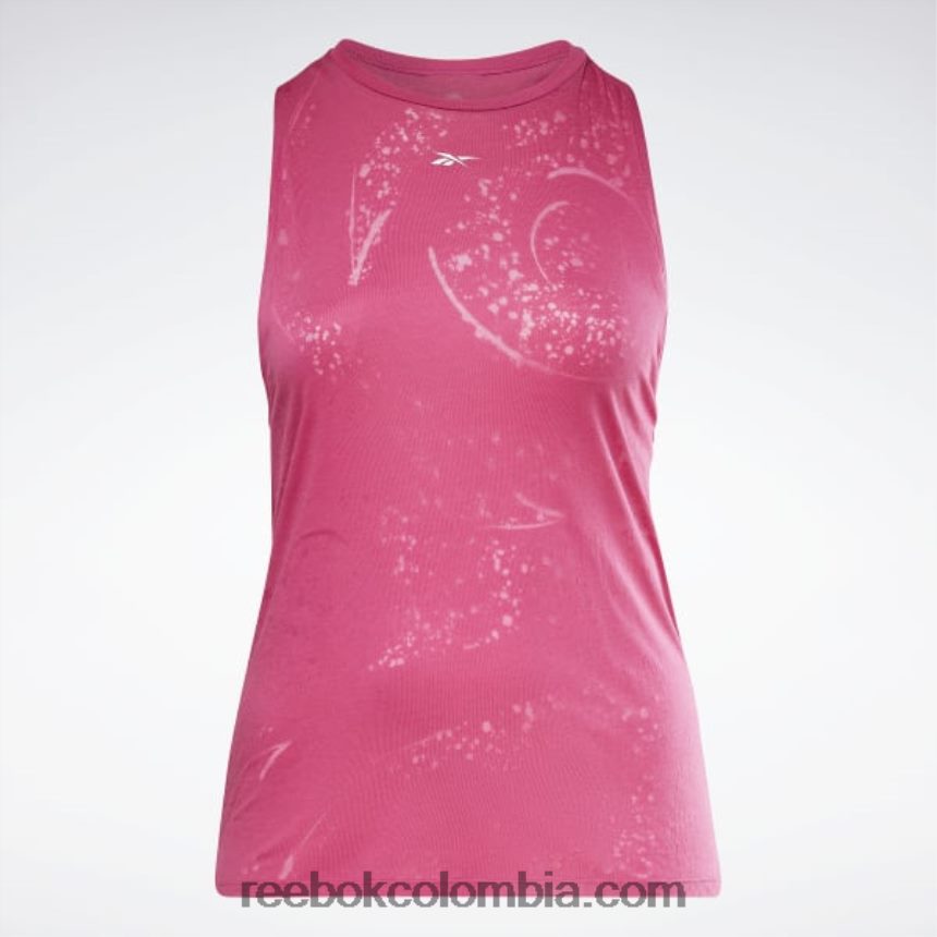 mujer rosa semi orgulloso camiseta sin mangas desgastada (talla grande) Reebok D260LP790