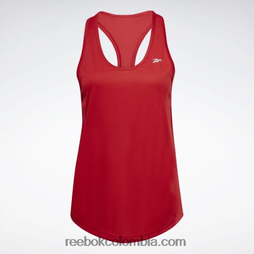 mujer vector rojo camiseta sin mangas con espalda de malla lista para entrenar Reebok D260LP392