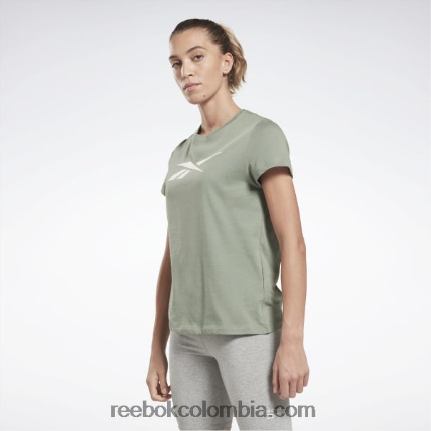 mujer armonía verde camiseta gráfica vectorial esencial de entrenamiento Reebok D260LP512