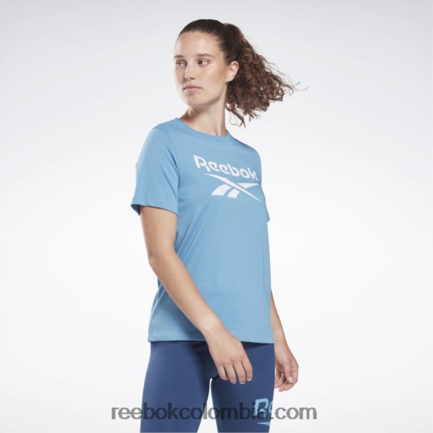 mujer azul esencial camiseta de identidad Reebok D260LP797