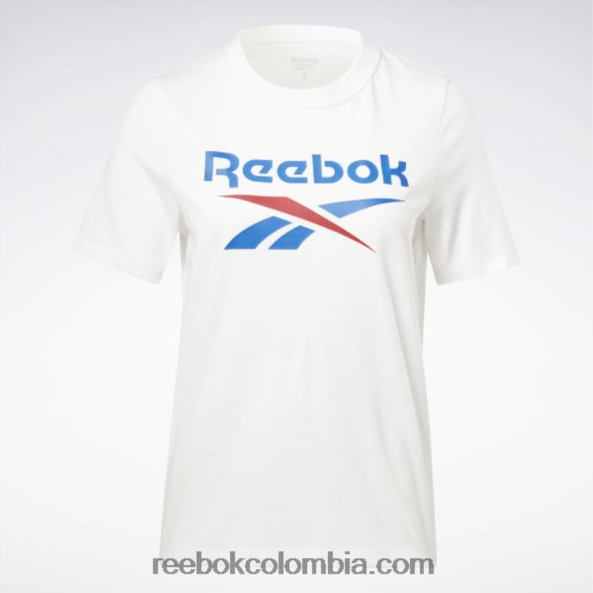 mujer blanco/vector azul camiseta de identidad Reebok D260LP446