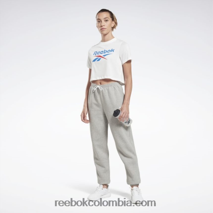 mujer blanco/vector azul camiseta de identidad Reebok D260LP523