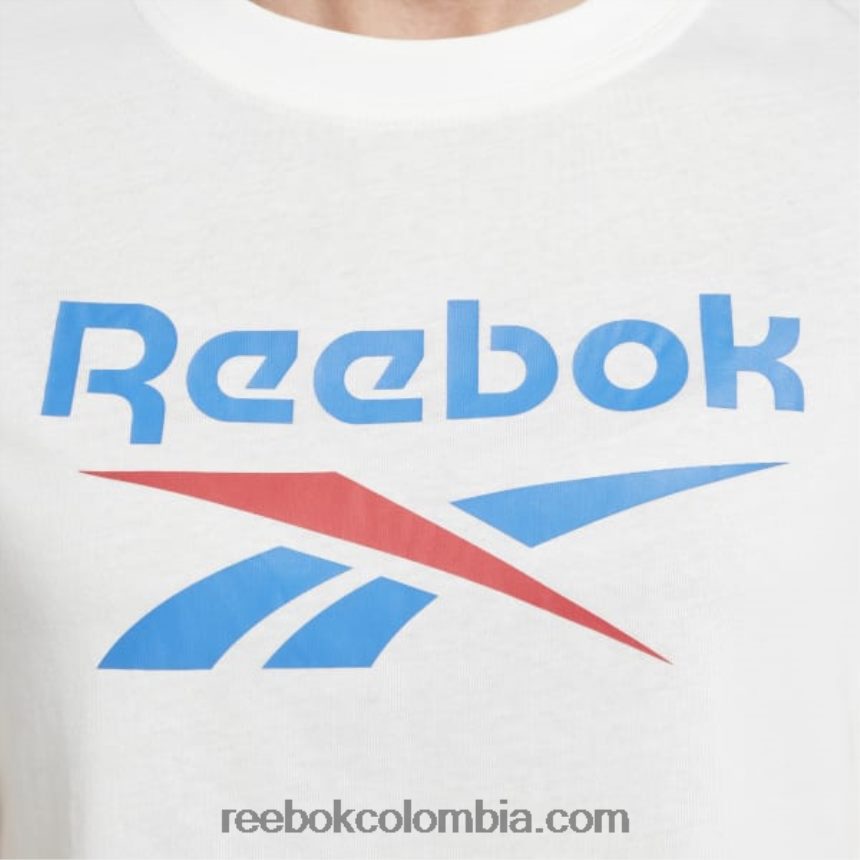 mujer blanco/vector azul camiseta de identidad Reebok D260LP523