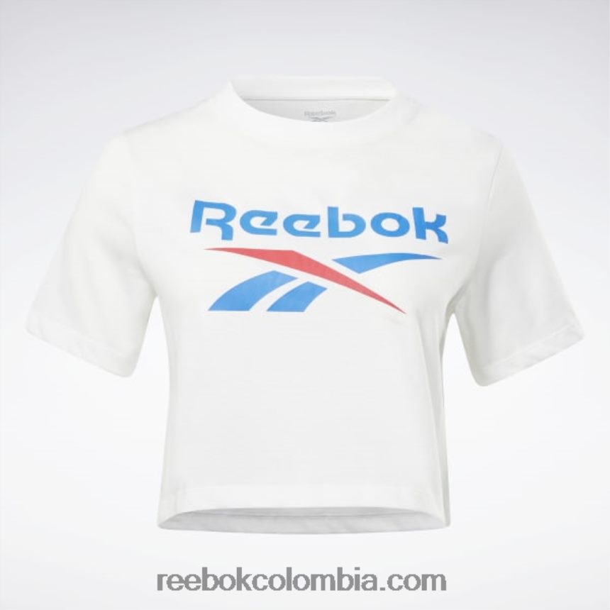 mujer blanco/vector azul camiseta de identidad Reebok D260LP523