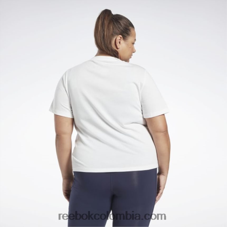 mujer blanco/vector azul camiseta de identidad (talla grande) Reebok D260LP641