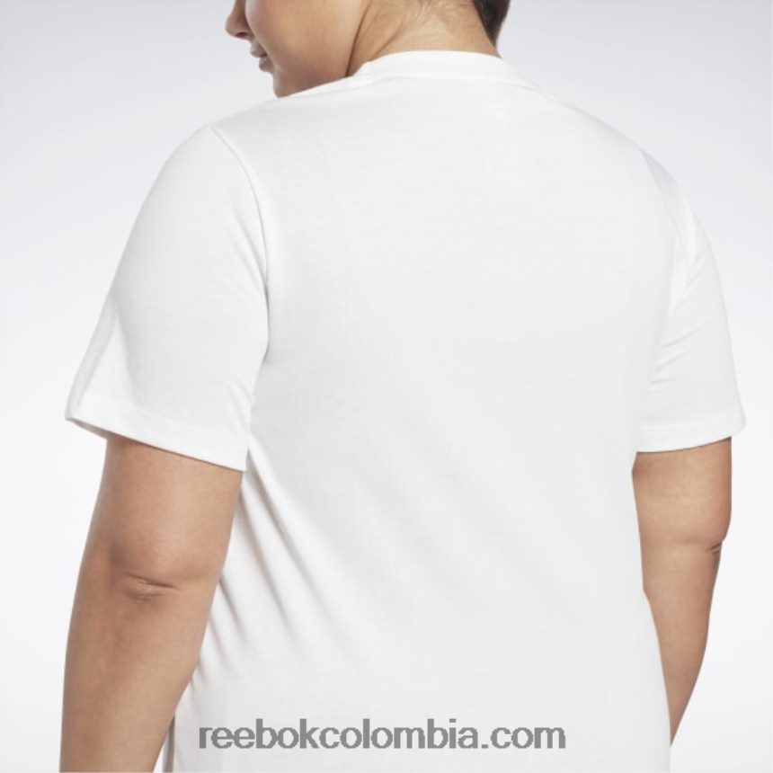 mujer blanco/vector azul camiseta de identidad (talla grande) Reebok D260LP641