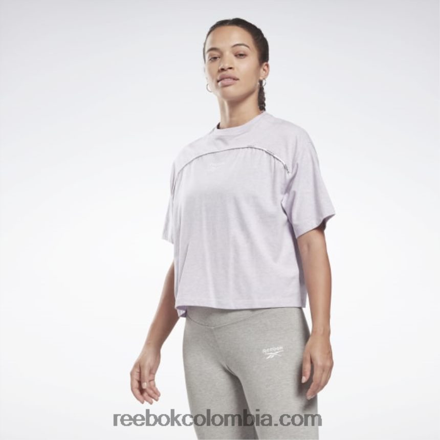 mujer brillo de cuarzo mel camiseta con ribetes Reebok D260LP851