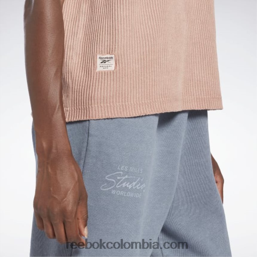 mujer cañón de coral camiseta waffle tinte natural les mills Reebok D260LP666