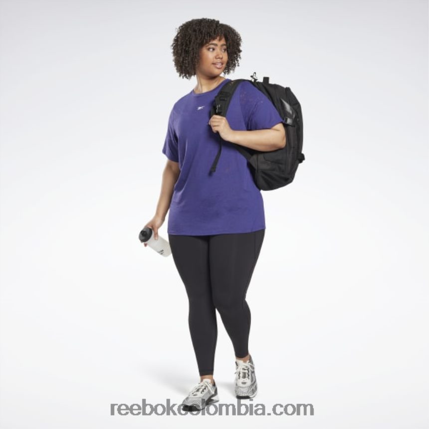 mujer morado negrita camiseta desgastada (talla grande) Reebok D260LP545