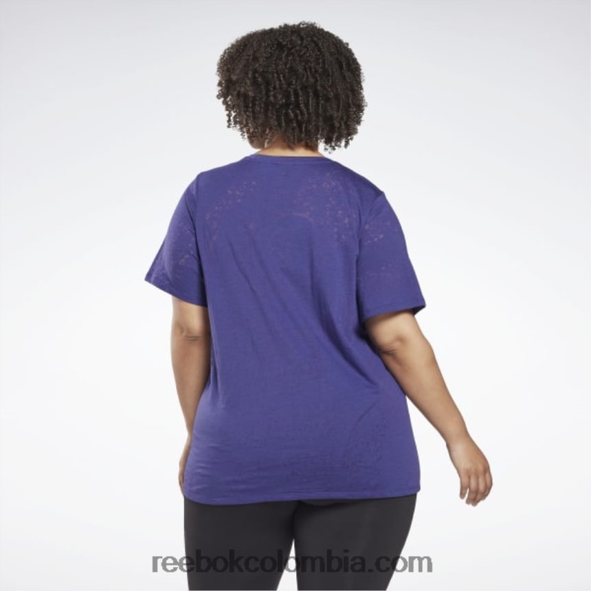 mujer morado negrita camiseta desgastada (talla grande) Reebok D260LP545