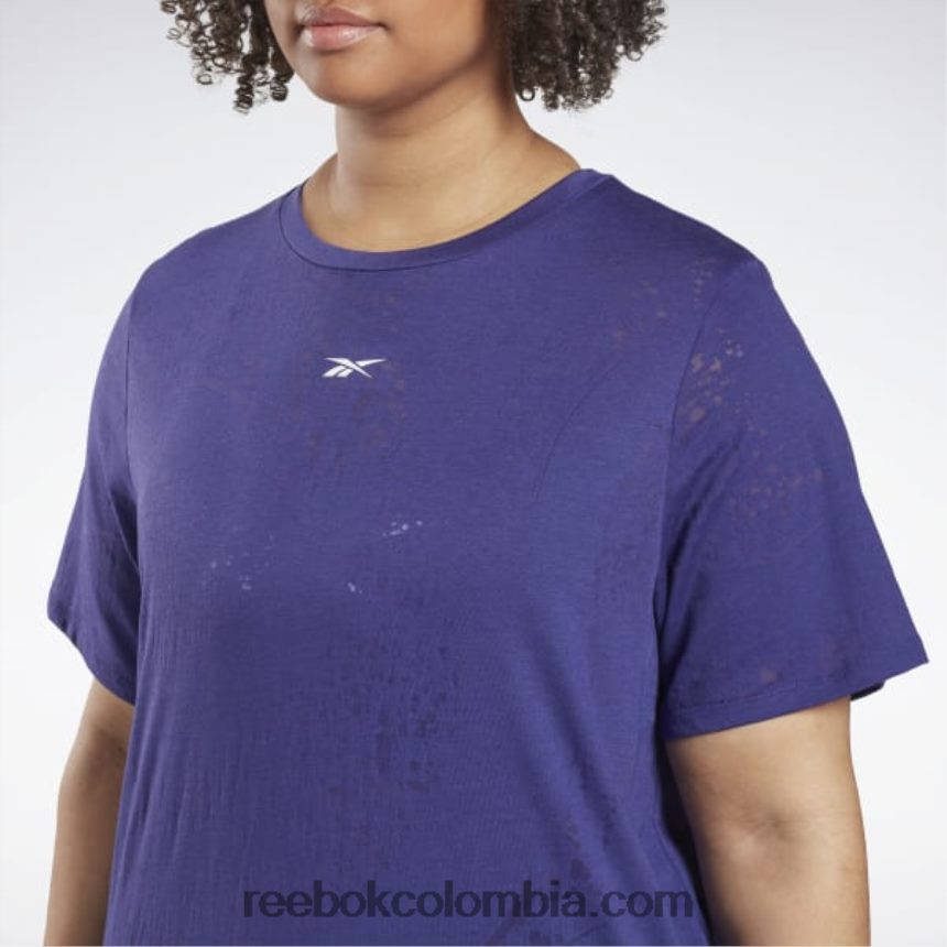 mujer morado negrita camiseta desgastada (talla grande) Reebok D260LP545