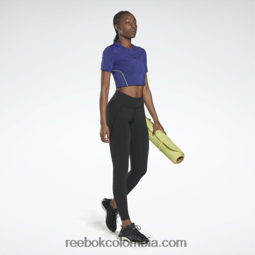 mujer morado negrita camiseta les mills estilo activchill Reebok D260LP879