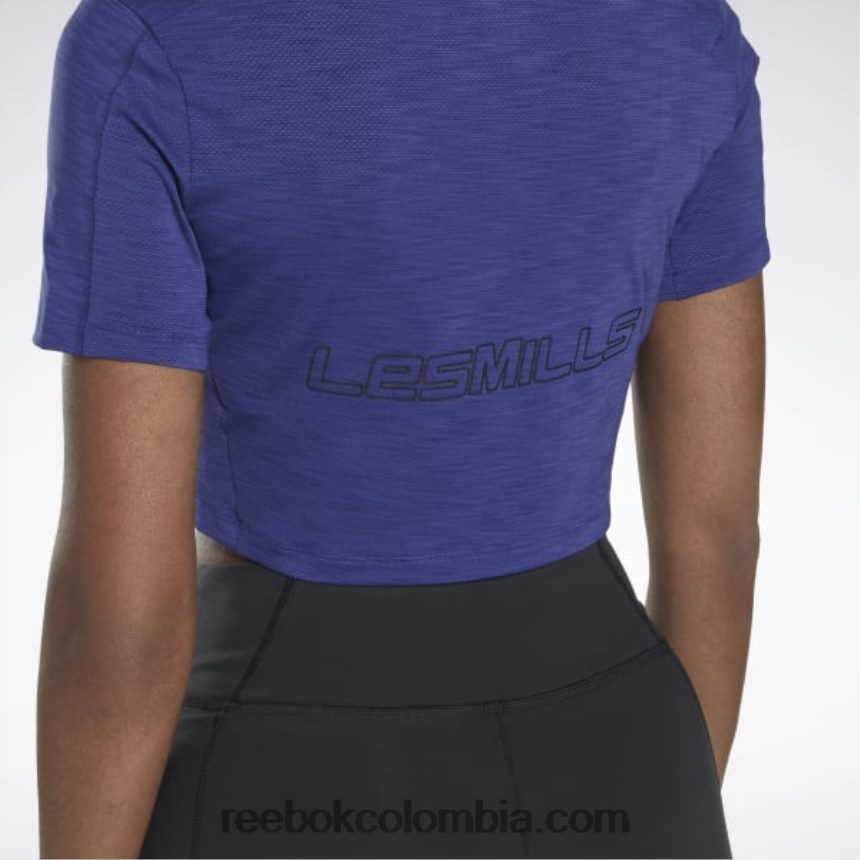 mujer morado negrita camiseta les mills estilo activchill Reebok D260LP879