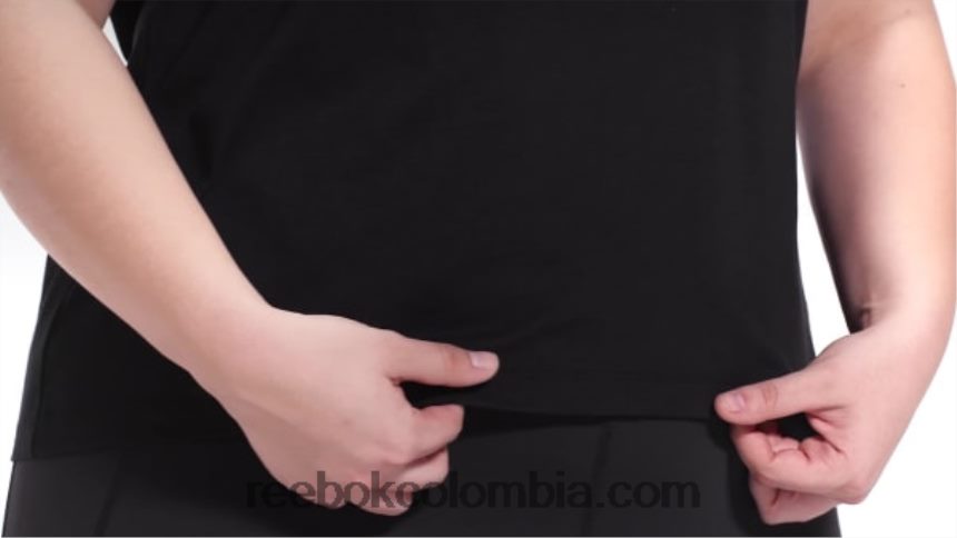 mujer negro camiseta de vector gráfico (talla grande) Reebok D260LP837