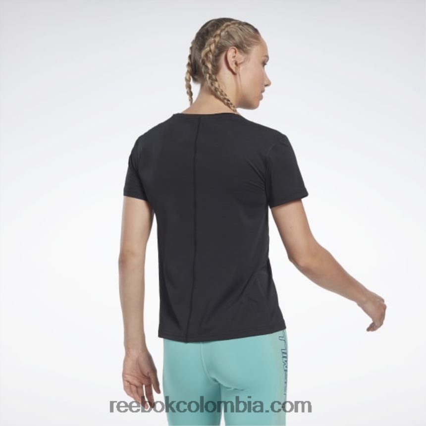 mujer negro camiseta deportiva les mills bodypump activchill Reebok D260LP766