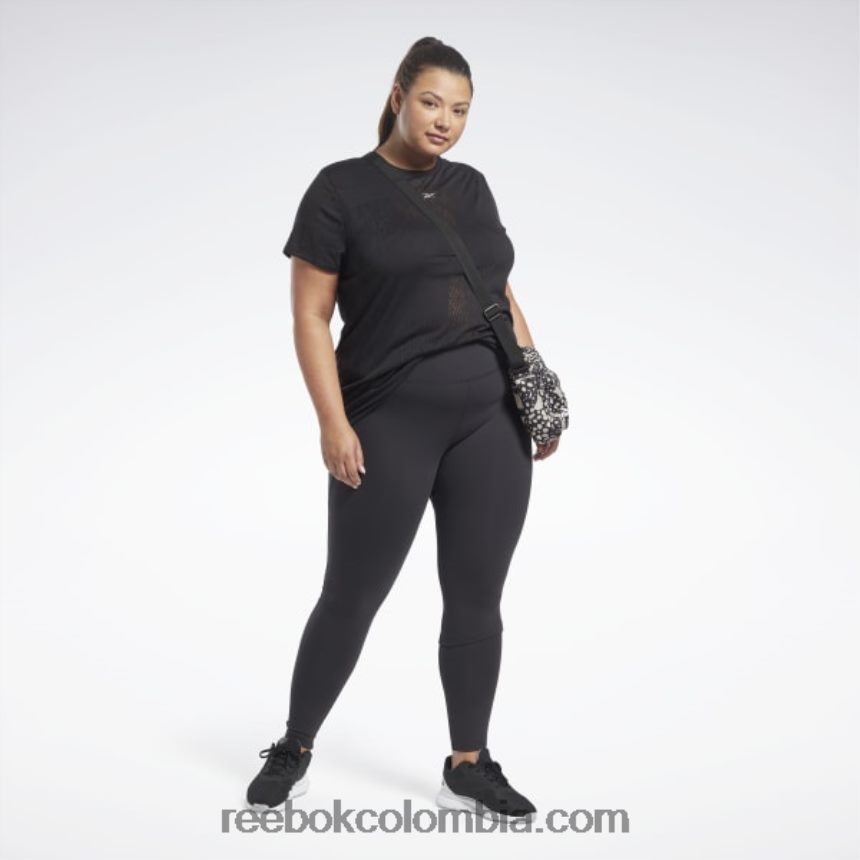 mujer negro camiseta desgastada (talla grande) Reebok D260LP902