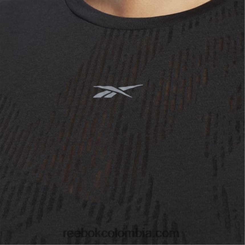 mujer negro camiseta desgastada (talla grande) Reebok D260LP902