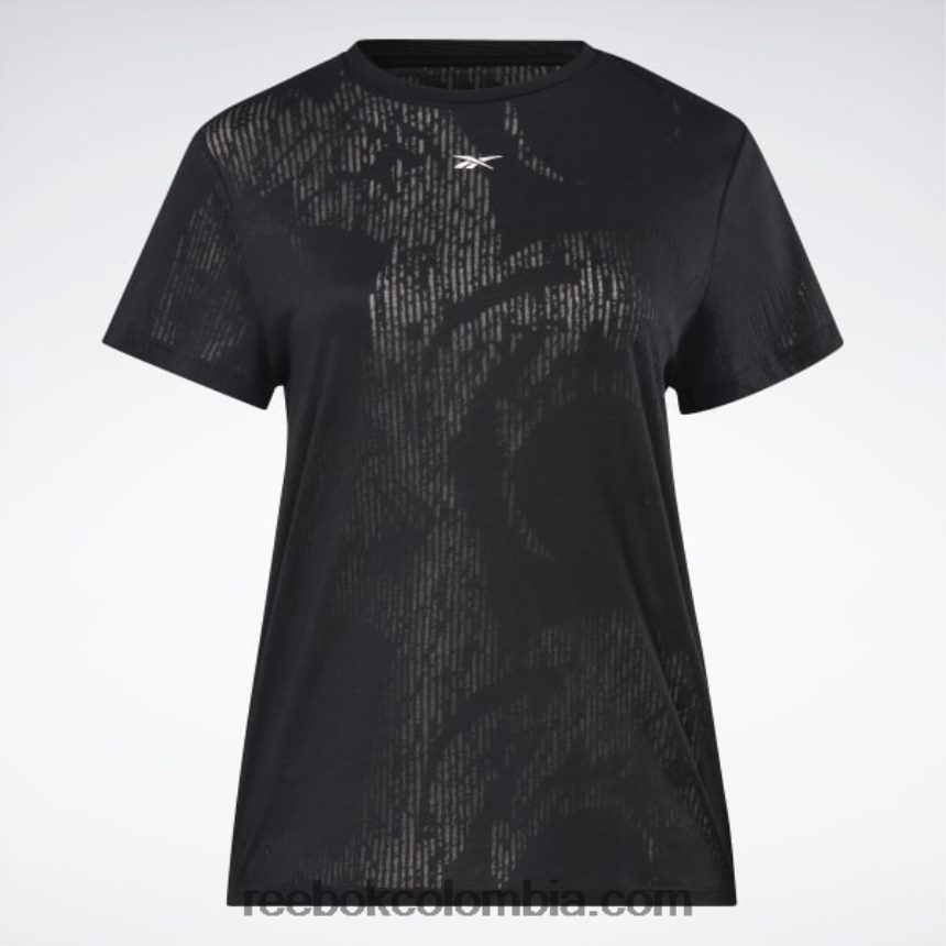 mujer negro camiseta desgastada (talla grande) Reebok D260LP902