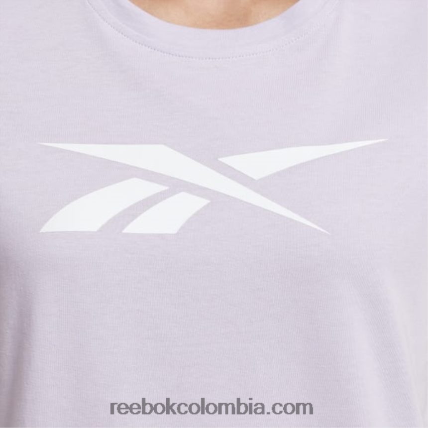 mujer oasis morado camiseta gráfica vectorial esencial de entrenamiento Reebok D260LP528