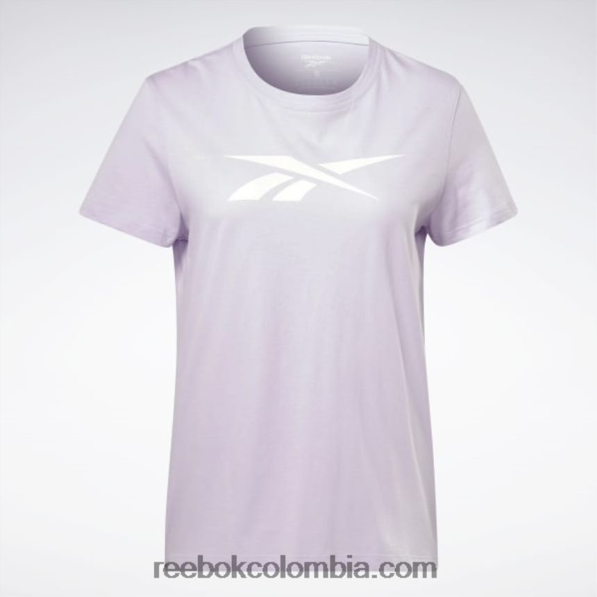 mujer oasis morado camiseta gráfica vectorial esencial de entrenamiento Reebok D260LP528