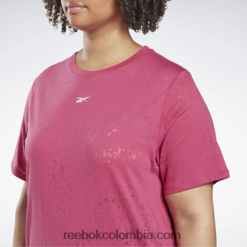 mujer rosa semi orgulloso camiseta desgastada (talla grande) Reebok D260LP680