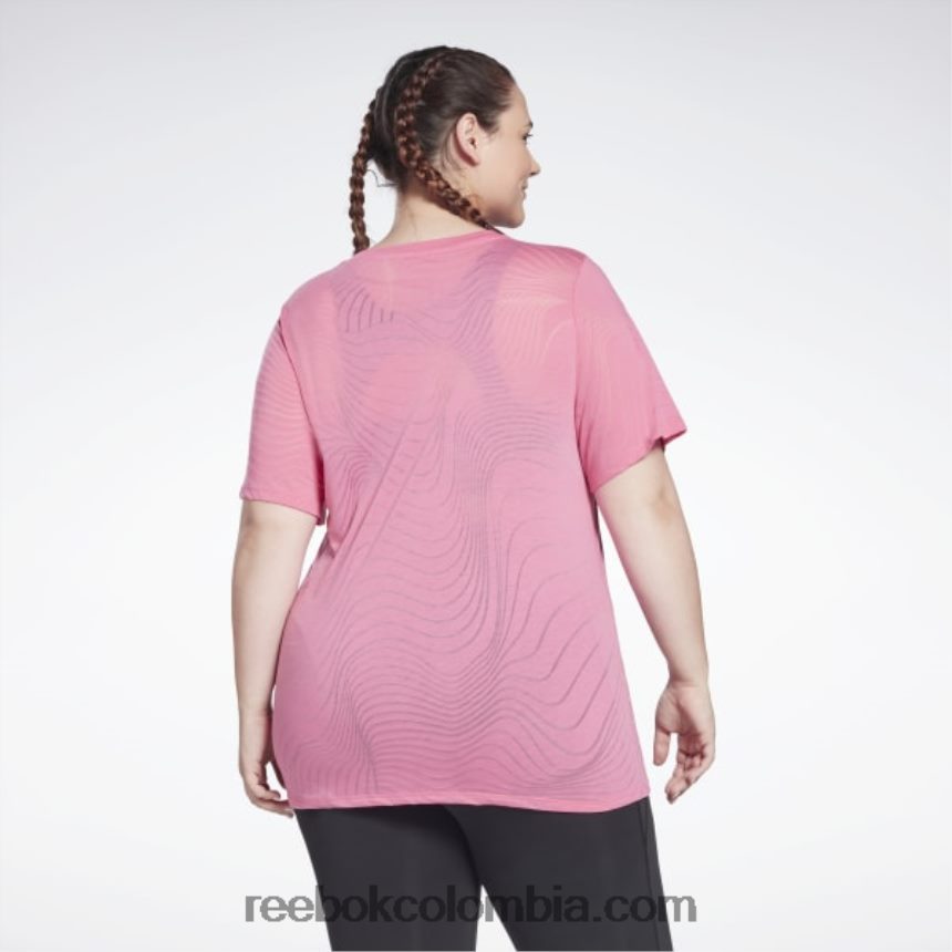 mujer rosa verdadero camiseta desgastada (talla grande) Reebok D260LP885