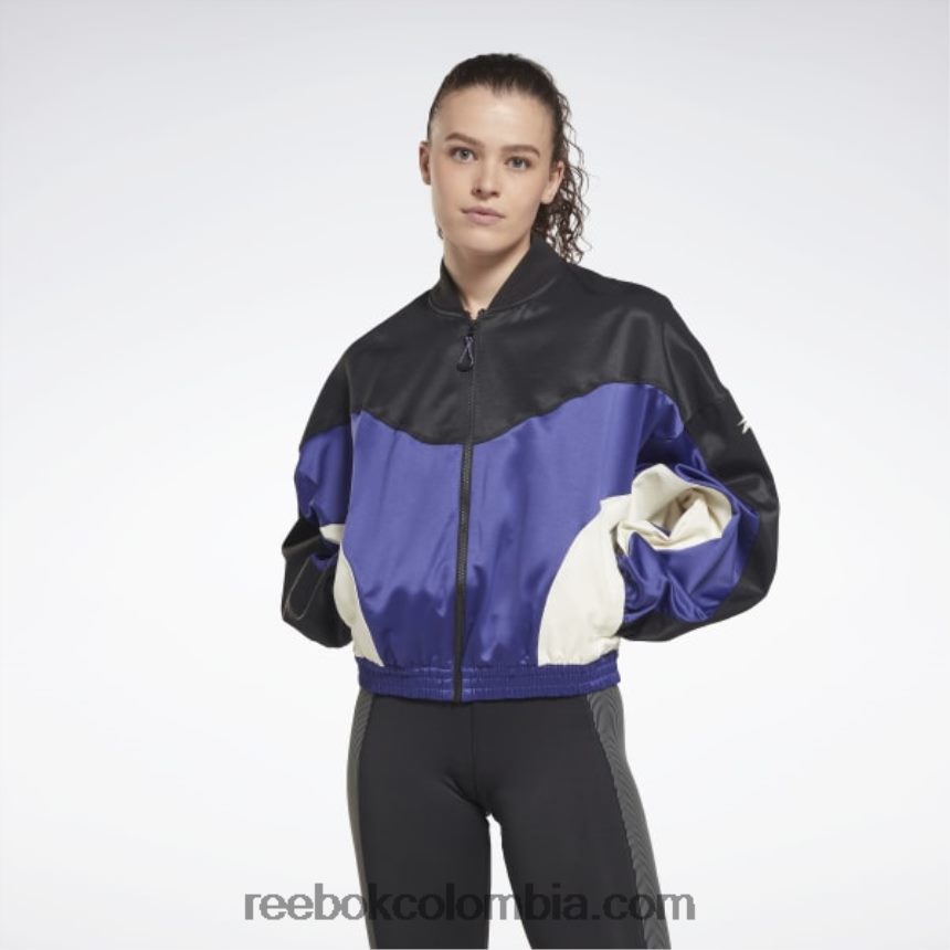 mujer morado negrita cortavientos estilo tecnológico Reebok D260LP646