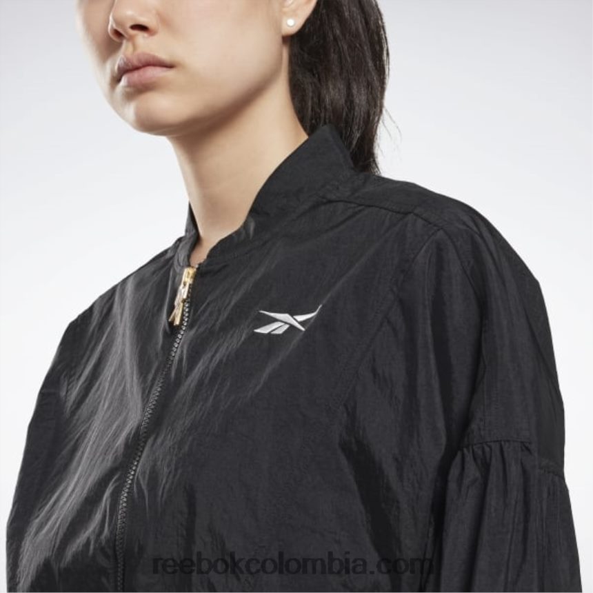 mujer negro chaqueta de moda brillante de estudio Reebok D260LP993