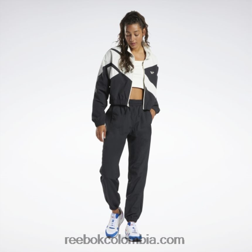 mujer noche negra chaqueta de chándal de la franquicia de clásicos Reebok D260LP206