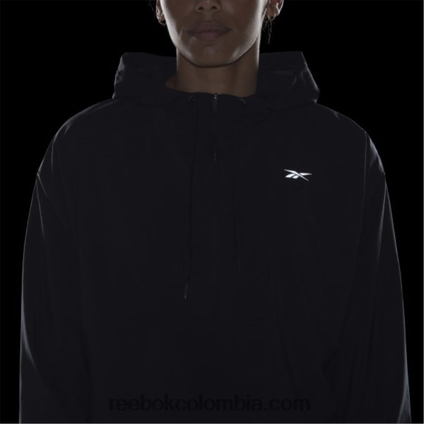 mujer noche negra chaqueta tejida para correr Reebok D260LP742