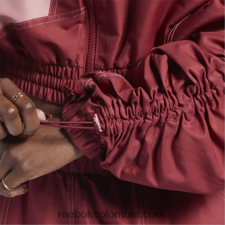 mujer triatlón rojo chamarra de satén tejido cardi b Reebok D260LP70