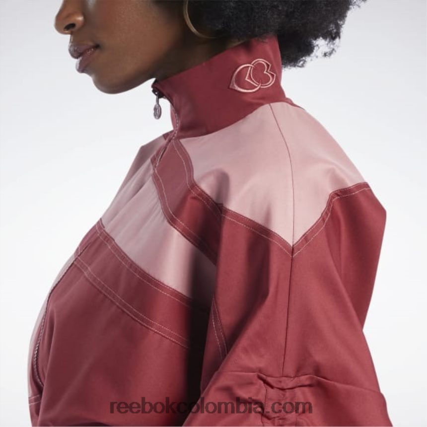 mujer triatlón rojo chamarra de satén tejido cardi b Reebok D260LP70