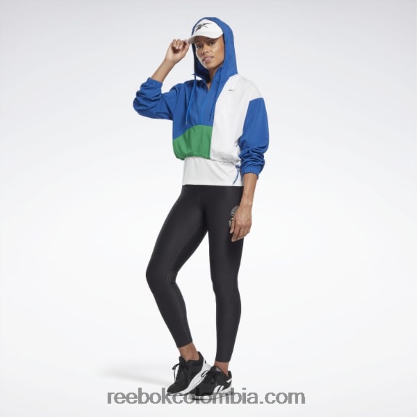 mujer vector azul chaqueta tejida para correr Reebok D260LP711