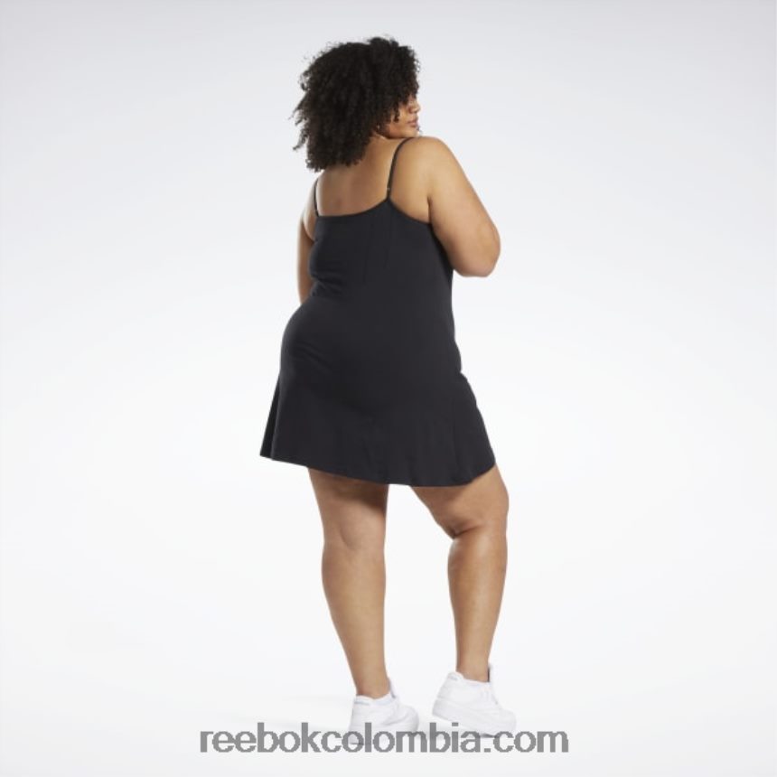 mujer negro vestido clásico de algodón (tallas grandes) Reebok D260LP585