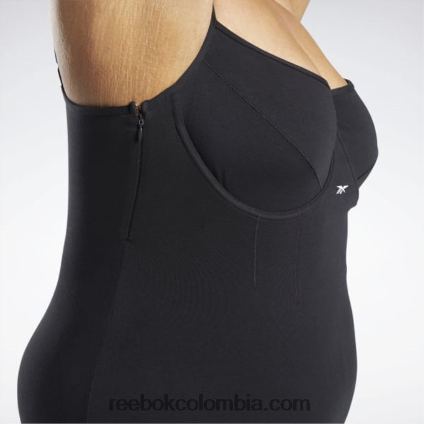 mujer negro vestido clásico de algodón (tallas grandes) Reebok D260LP585