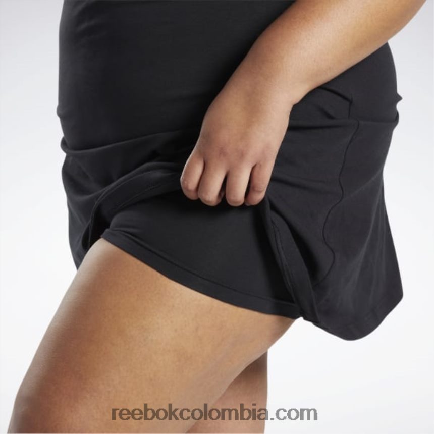 mujer negro vestido clásico de algodón (tallas grandes) Reebok D260LP585