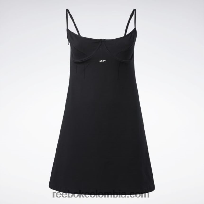 mujer negro vestido clásico de algodón (tallas grandes) Reebok D260LP585