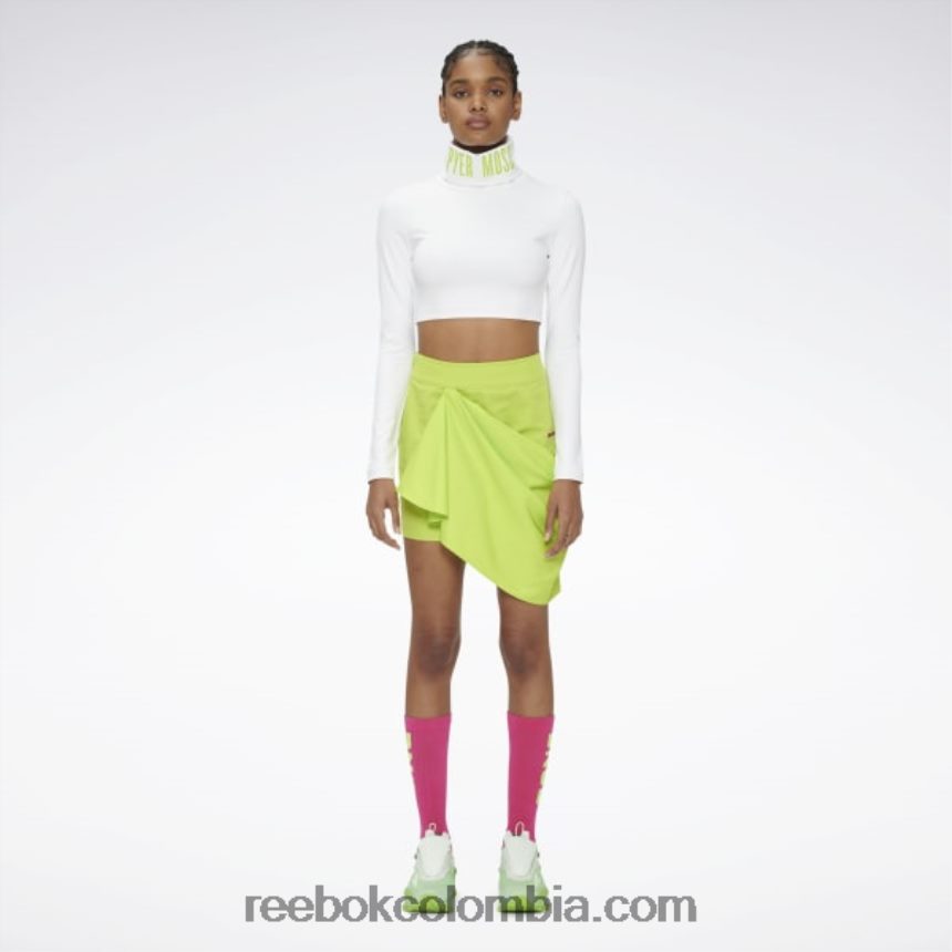 mujer verde sónico falda drapeada Pyer Moss Reebok D260LP915