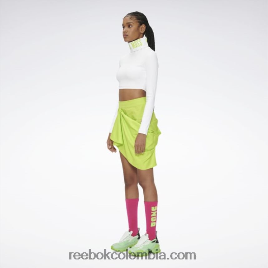 mujer verde sónico falda drapeada Pyer Moss Reebok D260LP915