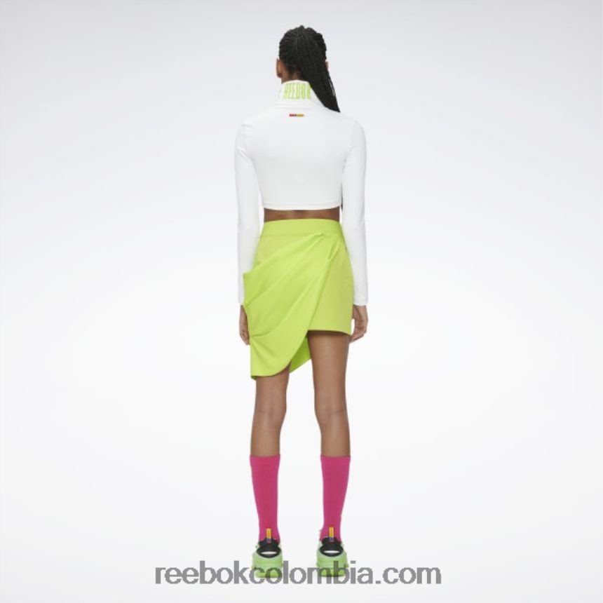 mujer verde sónico falda drapeada Pyer Moss Reebok D260LP915