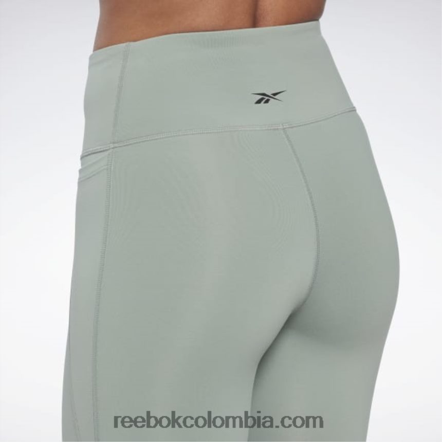 mujer armonía verde medias lux de talle alto Reebok D260LP233