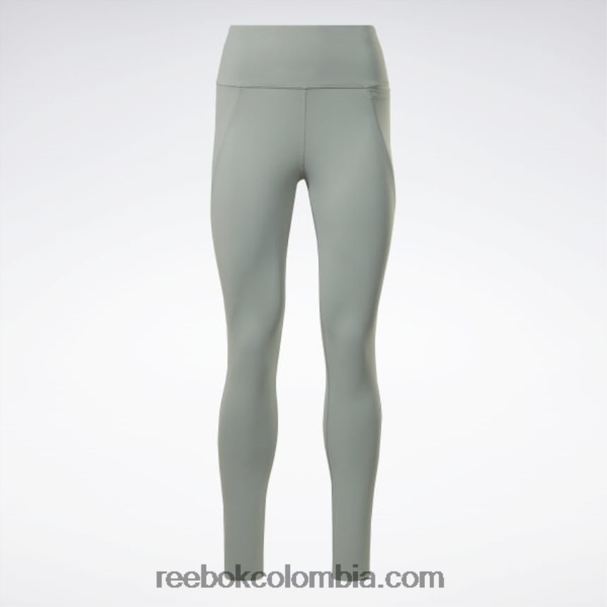 mujer armonía verde medias lux de talle alto Reebok D260LP233