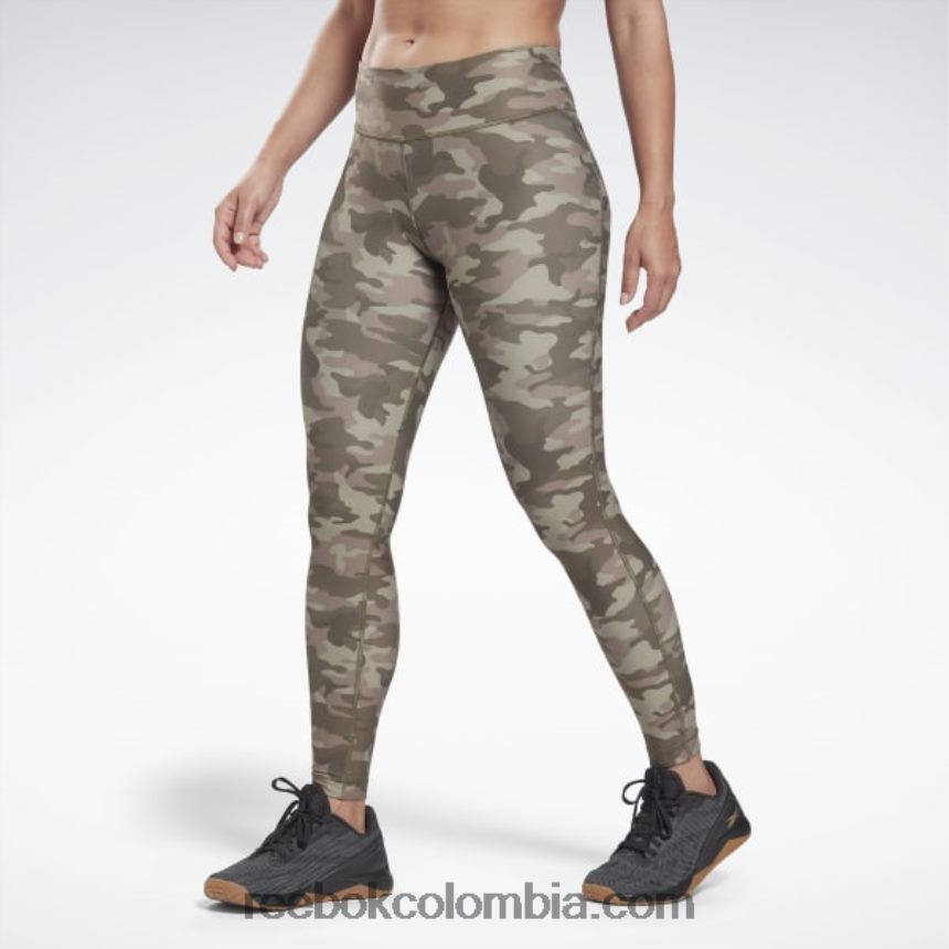 mujer ejercito verde medias con estampado de camuflaje lux bold Reebok D260LP642