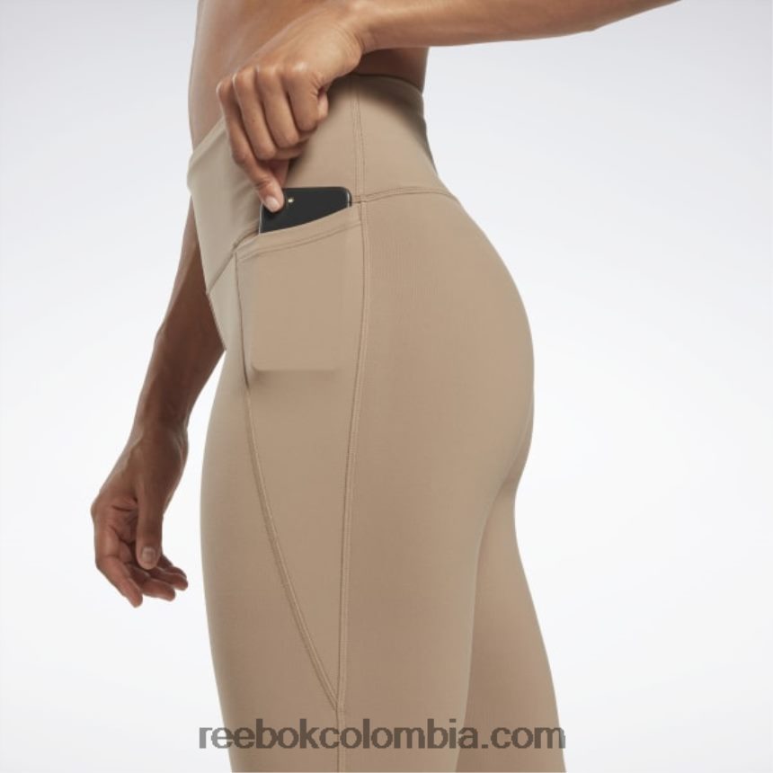 mujer gris pardo medias lux de talle alto Reebok D260LP417