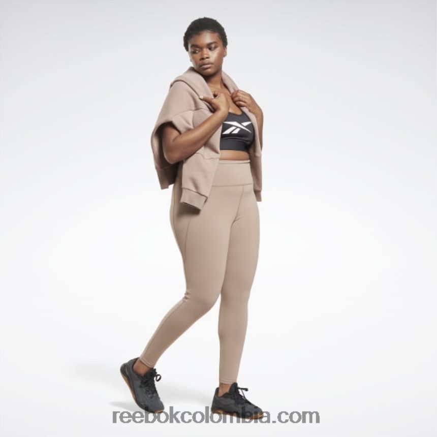 mujer gris pardo medias lux de talle alto (tallas grandes) Reebok D260LP909