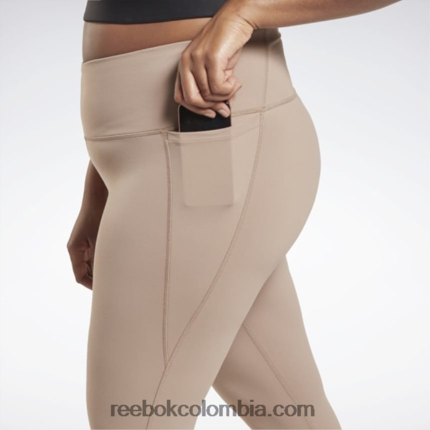 mujer gris pardo medias lux de talle alto (tallas grandes) Reebok D260LP909