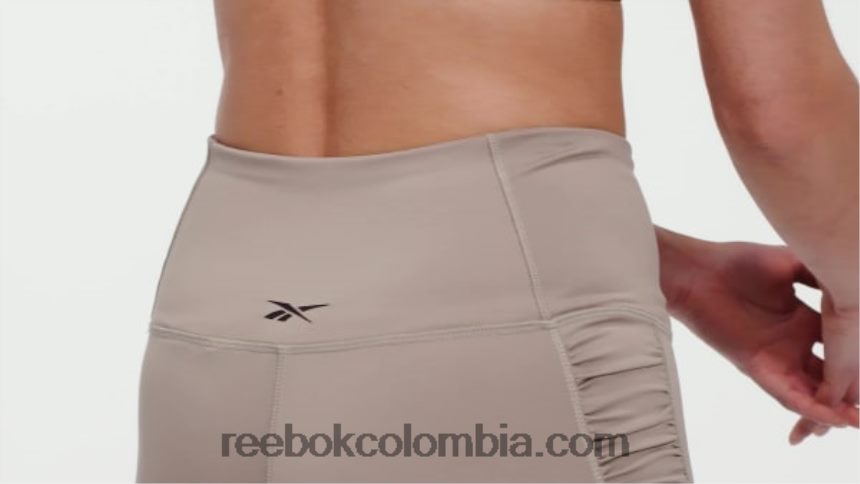 mujer gris roca atrevidas medias fruncidas de cintura alta Reebok D260LP892