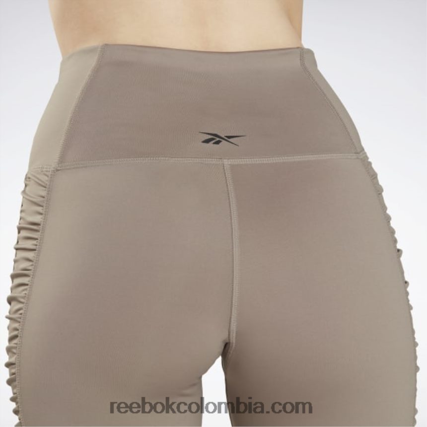mujer gris roca atrevidas medias fruncidas de cintura alta Reebok D260LP892